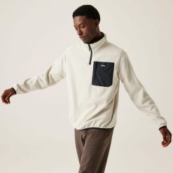 Polar turystyczny męski Frankie Half Zip. Białe bluzy z polaru męskie Regatta, m, bez wzorów, z polaru, eleganckie, bez ramiączek, bez kaptura. W wyprzedaży za 139.99 zł.