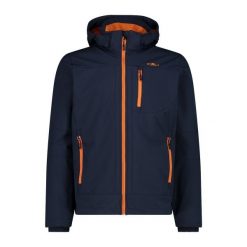 Kurtka męska turystyczna CMP 3A01787N. Niebieskie kurtki męskie CMP, l, bez wzorów, z softshellu, sportowe, bez ramiączek, z kapturem. Za 339.00 zł.