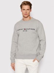 Tommy Hilfiger Bluza Logo MW0MW11596 Szary Regular Fit. Szare bluzy nierozpinane męskie Tommy Hilfiger, m, bez wzorów, z bawełny, bez ramiączek, bez kaptura. Za 519.99 zł.