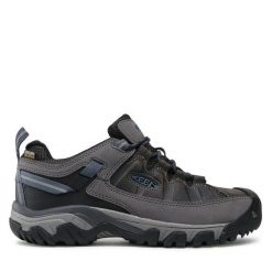 Trekkingi Keen. Szare buty trekkingowe męskie Keen, bez wzorów, sportowe, bez obcasa, bez zapięcia. Za 449.99 zł.