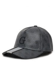 Guess Czapka z daszkiem AM9543 POL01 Szary. Szare czapki męskie Guess, z aplikacjami, ze skóry. Za 129.99 zł.