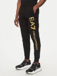 EA7 Emporio Armani Spodnie dresowe 7M000571 AF13512 MC004 Czarny Regular Fit. Czarne spodnie dresowe męskie EA7 Emporio Armani, bez wzorów, z bawełny. Za 309.99 zł.