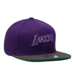 Czapka Los Angeles Lakers hwc melange patch. Fioletowe czapki męskie Mitchell & Ness, bez wzorów, sportowe. Za 202.00 zł.