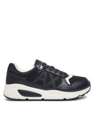 Armani Exchange Sneakersy XUX239 XV909 U385 Granatowy. Niebieskie buty sportowe na co dzień męskie Armani Exchange, m, bez wzorów, z materiału, bez ramiączek, bez kaptura. Za 449.99 zł.