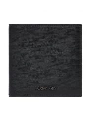 Calvin Klein Portfel Saffiano Ew Slim Trifold W Card LV04D1075G Czarny. Czarne portfele męskie Calvin Klein, bez wzorów, ze skóry. Za 309.99 zł.