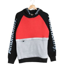 Czerwono-Szara Bluza Fulfillment. Bluzy nierozpinane męskie marki Born2be. Za 64.99 zł.