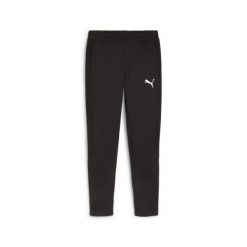 Męskie spodnie dresowe EVOSTRIPE PUMA Black. Czarne spodnie dresowe męskie Puma, bez wzorów, z dresówki. Za 182.99 zł.