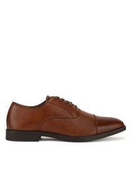Lanetti Półbuty MYL8515-2 Brązowy. Brązowe eleganckie półbuty męskie Lanetti, z syntetyku, wizytowe, bez obcasa, bez zapięcia. Za 103.99 zł.