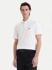 Armani Exchange Polo XM001289 AF10363 U0009 Biały Regular Fit. Białe koszulki polo męskie Armani Exchange, m, bez wzorów, z bawełny, bez kołnierzyka, bez ramiączek. Za 319.99 zł.