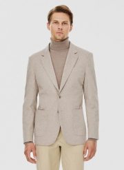 PAKO LORENTE – Beżowa marynarka męska. Brązowe marynarki męskie Pako Lorente, m, bez wzorów, z elastanu. Za 549.99 zł.