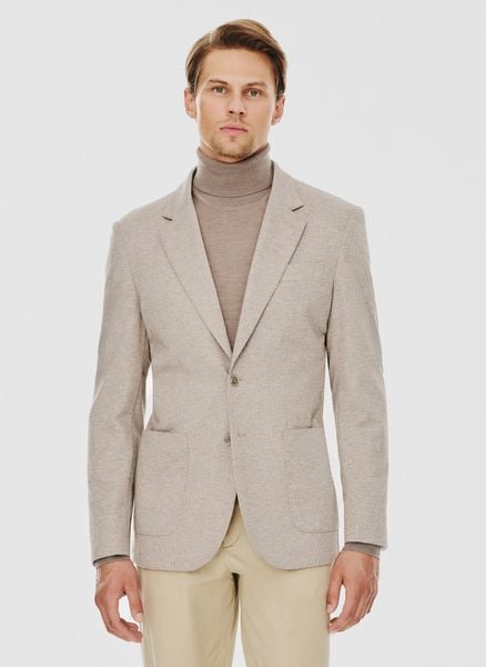 PAKO LORENTE – Beżowa marynarka męska. Brązowe marynarki męskie Pako Lorente, m, bez wzorów, z elastanu. Za 549.99 zł.