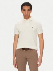 Tommy Hilfiger Polo 1985 MW0MW17770 Beżowy Regular Fit. Brązowe koszulki polo męskie Tommy Hilfiger, m, bez wzorów, z bawełny, bez kołnierzyka, bez ramiączek. Za 209.99 zł.