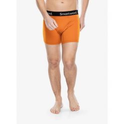 Bokserki termoaktywne męskie Smartwool Active Boxer Brief Boxed. Brązowe bielizna termoaktywna męska Smartwool, l, bez wzorów, bez ramiączek. Za 154.99 zł.