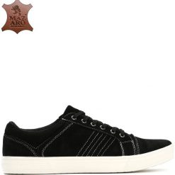 Czarne Skórzane Półbuty Moner. Buty sportowe na co dzień męskie Born2be. Za 149.99 zł.