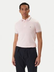 Tommy Hilfiger Polo Seasonal MW0MW39993 Różowy Slim Fit. Czerwone koszulki polo męskie Tommy Hilfiger, m, bez wzorów, z bawełny, bez kołnierzyka, bez ramiączek. Za 369.99 zł.