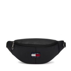 Nerka Tommy Jeans. Czarne saszetki męskie Tommy Jeans, bez wzorów, z jeansu, małe. Za 289.99 zł.