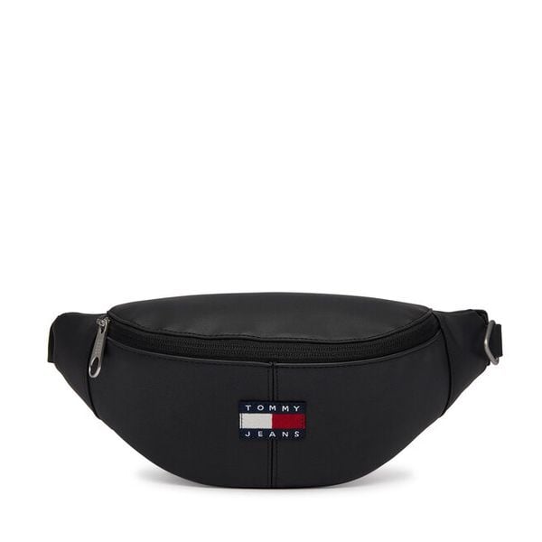 Nerka Tommy Jeans. Czarne saszetki męskie Tommy Jeans, bez wzorów, z jeansu, małe. Za 289.99 zł.