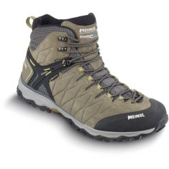 Buty trekkingowe męskie MEINDL Mondello Mid GTX. Zielone buty trekkingowe męskie Meindl, bez wzorów, sportowe, bez obcasa, bez zapięcia. Za 969.99 zł.