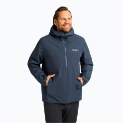 Kurtka ocieplana męska Jack Wolfskin Wisper Ins. Niebieskie kurtki męskie Jack Wolfskin, m, bez wzorów, z puchu, sportowe, bez ramiączek, bez kaptura. Za 849.99 zł.