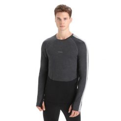 Koszulka Termoaktywna Męska Icebreaker ZoneKnit 125 LS Crewe. Szare bielizna termoaktywna męska Icebreaker, m, bez wzorów, bez ramiączek, narciarskie. Za 239.99 zł.