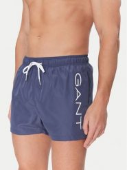 Gant Szorty kąpielowe 920006200 Granatowy Regular Fit. Niebieskie kąpielówki męskie Gant, m, bez wzorów, z syntetyku. Za 139.99 zł.
