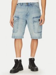 G-Star Raw Szorty jeansowe Bend 3D Cargo D26528-D788 H119 Błękitny Relaxed Fit. Niebieskie szorty męskie G-Star Raw, bez wzorów, z bawełny, retro. Za 319.99 zł.