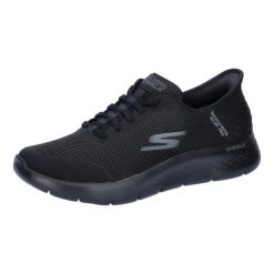 Buty Sneakers Go Walk Flex Skechers - Ręce Dorosłych. Czarne buty do biegania męskie Skechers, bez wzorów, z materiału, bez zapięcia, do biegania. Za 299.99 zł.
