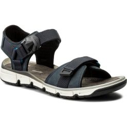 Sandały CLARKS - Explore Part 261246427 Navy Nubuck. Niebieskie sandały męskie Clarks, z materiału. W wyprzedaży za 259.00 zł.