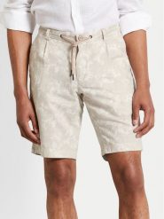 Bugatti Szorty materiałowe 1949 56416A Beżowy Slim Fit. Brązowe szorty męskie Bugatti, bez wzorów, z bawełny. Za 229.99 zł.