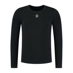 Koszulka termoaktywna unisex Rogelli Merino. Czarne bielizna termoaktywna męska Rogelli, m, bez wzorów, bez ramiączek, rowerowe. Za 335.00 zł.