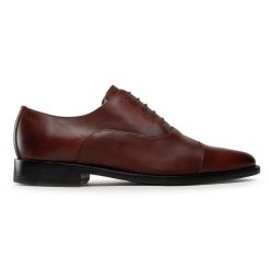 Półbuty JOOP!. Brązowe eleganckie półbuty męskie JOOP!, wizytowe, bez obcasa, bez zapięcia. Za 809.99 zł.