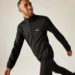 Polar męski rozsuwany Newhill. Czarne bluzy z polaru męskie Regatta, m, bez wzorów, z dzianiny, eleganckie, bez ramiączek, bez kaptura. W wyprzedaży za 273.50 zł.