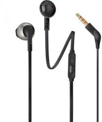 Słuchawki JBL T205 Czarne. Czarne słuchawki douszne JBL. Za 64.51 zł.