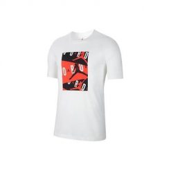 Koszulka sportowa męska Nike Air Jordan. Białe t-shirty sportowe męskie Nike, m, bez wzorów, sportowe, bez ramiączek. Za 149.00 zł.