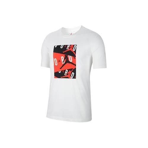 Koszulka sportowa męska Nike Air Jordan. Białe t-shirty sportowe męskie Nike, m, bez wzorów, sportowe, bez ramiączek. Za 149.00 zł.