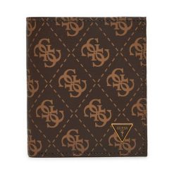 Portfel Guess. Brązowe portfele męskie Guess, z aplikacjami. Za 249.99 zł.