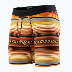 Bokserki męskie Stance Curren Boxer Brief. Brązowe bokserki męskie Stance, m, bez wzorów. Za 99.99 zł.