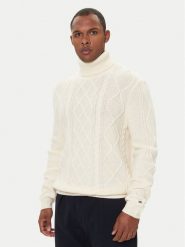 Tommy Hilfiger Golf MW0MW40914 Écru Regular Fit. Kardigany męskie Tommy Hilfiger, m, bez wzorów, z wełny, bez ramiączek. Za 999.99 zł.