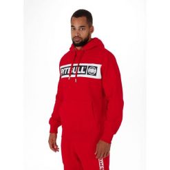 Bluza męska Pitbull z kapturem Sherwood. Czerwone bluzy z kapturem męskie PITBULL, m, bez wzorów, z kapturem. Za 239.00 zł.