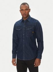 G-Star Raw Koszula jeansowa Dakota D23616-D252 Granatowy Slim Fit. Niebieskie koszule męskie G-Star Raw, m, bez wzorów, z bawełny, bez kołnierzyka, bez ramiączek. Za 329.99 zł.