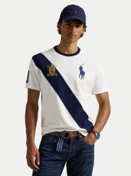 Polo Ralph Lauren T-Shirt 710981767004 Biały Regular Fit. Białe koszulki polo męskie Polo Ralph Lauren, m, bez wzorów, z bawełny, bez kołnierzyka, bez ramiączek. Za 549.99 zł.