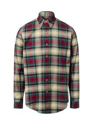 Polo Ralph Lauren Męska koszula casual Mężczyźni Comfort Fit Bawełna zielony|czerwony|beżowy w kratkę, S. Brązowe koszule męskie Polo Ralph Lauren, m, bez wzorów, z bawełny, bez kołnierzyka, bez ramiączek. Za 899.95 zł.