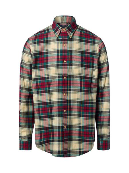 Polo Ralph Lauren Męska koszula casual Mężczyźni Comfort Fit Bawełna zielony|czerwony|beżowy w kratkę, S. Brązowe koszule męskie Polo Ralph Lauren, m, bez wzorów, z bawełny, bez kołnierzyka, bez ramiączek. Za 899.95 zł.