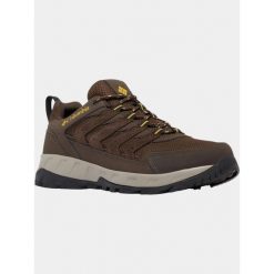 Buty Męskie Columbia Strata Trail Low WP. Brązowe buty trekkingowe męskie Columbia, bez wzorów, sportowe, bez obcasa, bez zapięcia. Za 339.00 zł.