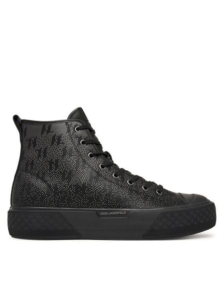 KARL LAGERFELD Trampki Kampus Max III KL50446G Czarny. Czarne trampki męskie KARL LAGERFELD, bez wzorów, ze skóry, bez zapięcia. Za 799.99 zł.