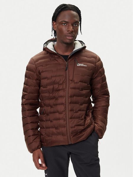Jack Wolfskin Kurtka puchowa Passamani A61831 Brązowy Regular Fit. Brązowe kurtki outdoor męskie Jack Wolfskin, m, bez wzorów, z puchu, bez kaptura, outdoorowe. Za 919.00 zł.