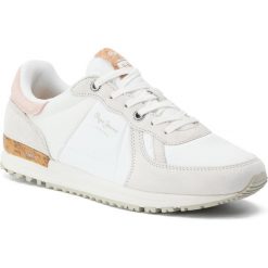 Sneakersy PEPE JEANS - PMS30511 White 800. Białe buty sportowe na co dzień męskie Pepe Jeans, m, bez wzorów, z jeansu, eleganckie, bez ramiączek, bez kaptura. W wyprzedaży za 189.00 zł.