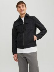 Jack & Jones Kurtka z imitacji skóry 12213082 Czarny Regular Fit. Czarne kurtki męskie Jack & Jones, m, bez wzorów, ze skóry, bez ramiączek, bez kaptura. Za 239.99 zł.