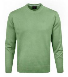 Klasyczny Wełniany Sweter, Okrągły Dekolt (U-Neck) - Pako Jeans - Miętowa Zieleń. Zielone kardigany męskie Pako Jeans, l, bez wzorów, z jeansu, bez ramiączek. Za 169.00 zł.
