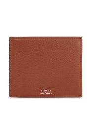 Tommy Hilfiger Portfel Th Prem Leather Flap & Coin AM0AM12189 Brązowy. Brązowe portfele męskie Tommy Hilfiger, bez wzorów, ze skóry. Za 279.99 zł.